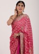 Gorgeous Pink Chiffon Designer Gharchola Saree